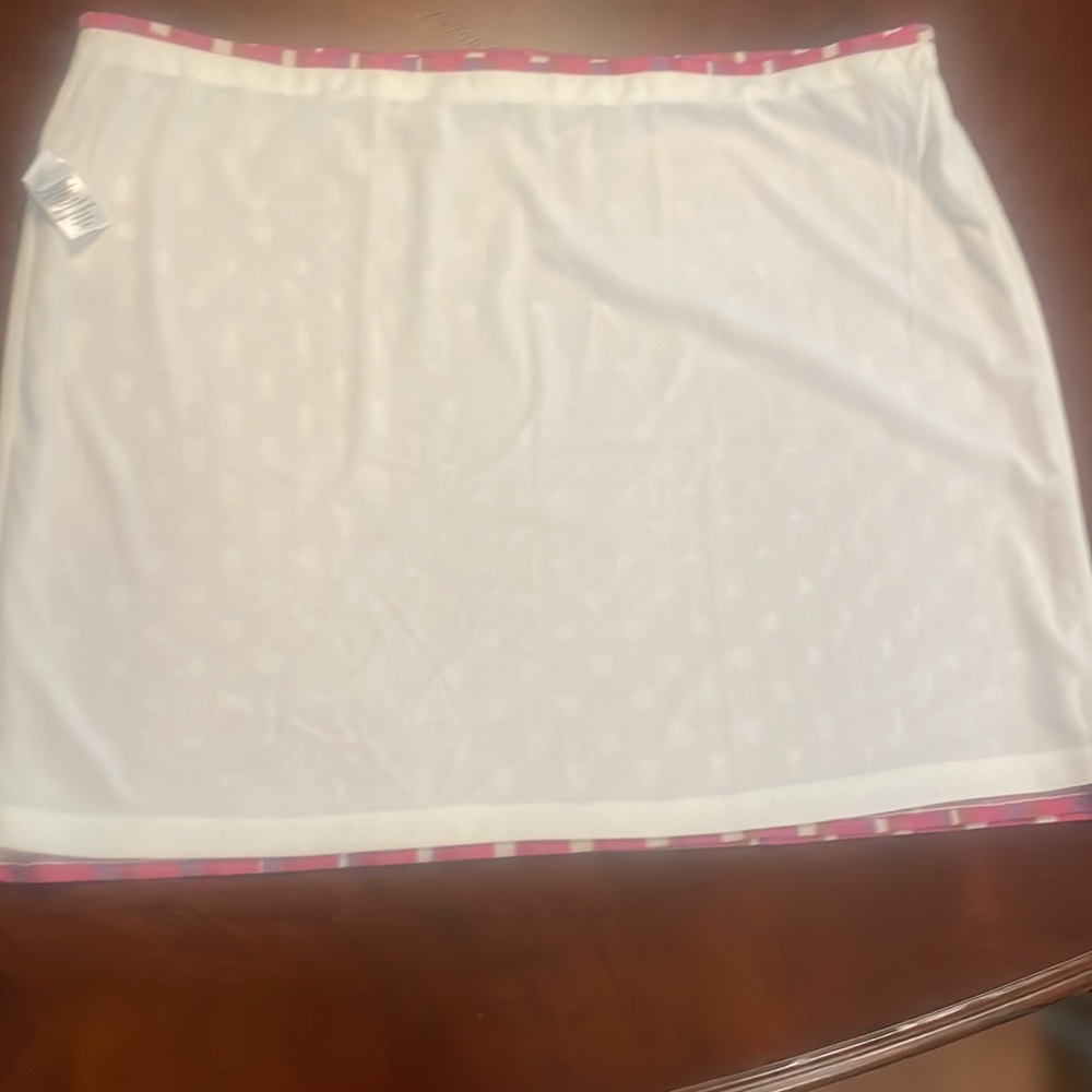 NWT Pink/Purple Prism Check BP Mini Skirt, size 1X - Picture 4 of 5